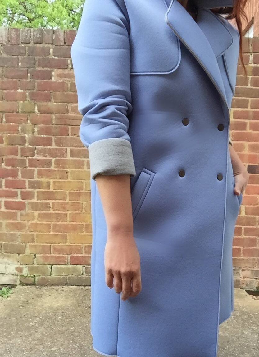 Primark Atmosphere  scuba fabric tench coat #ootd via Always a Blue Sky Girl blog 