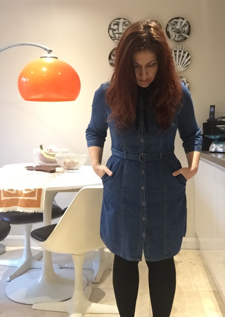 New Look denim dress via Always a Blue Sky girl fashion blog