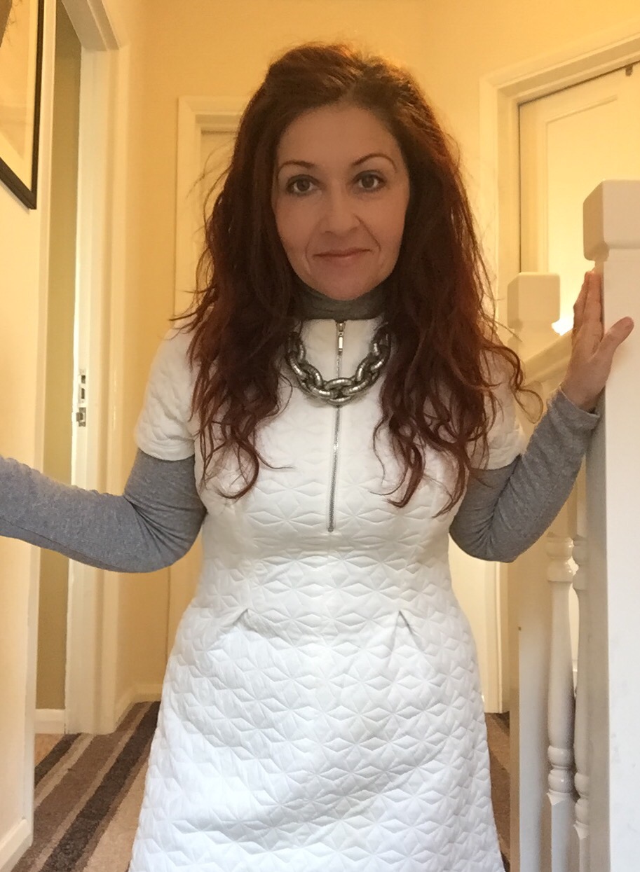 white primark dress styled for winter via Always a Blue Sky girl fashion blog