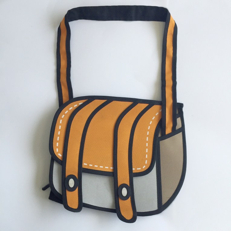 2D 3D cartoon bag via always a blue sky girl fashion style blog.