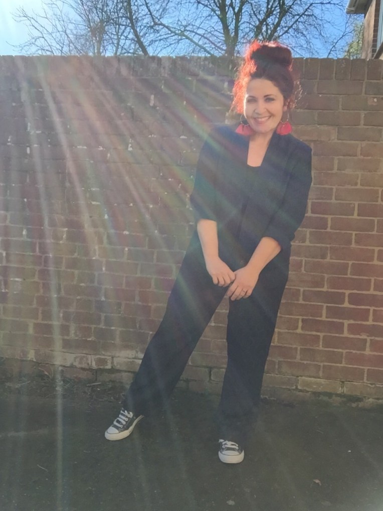 Confidence project - ASOS co-ord pink lip & statement tassel earrings Sarah Gorlov Blueskygirlie Always a Blue Sky Girl blog fashion blogger