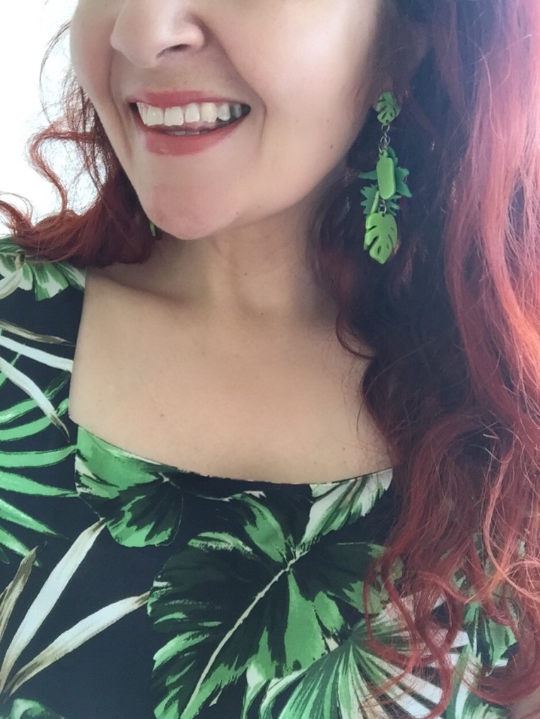 Sainsburys TU palm tropical print jumpsuit culotte dress via Always a Blue Sky Girl Sarah Gorlov