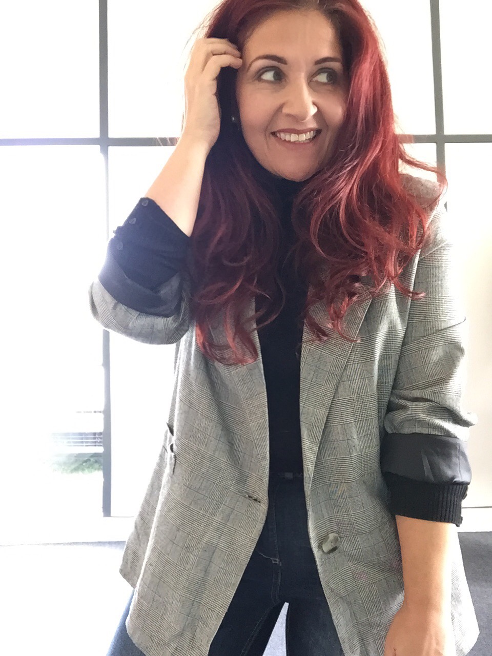 Vintage prince of wales check jacket blazer via Always a Blue Sky Girl blueskygirlie fashion style 40plus blog